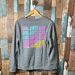 Auntie Era Gray Graphic Women's Sweatshirt